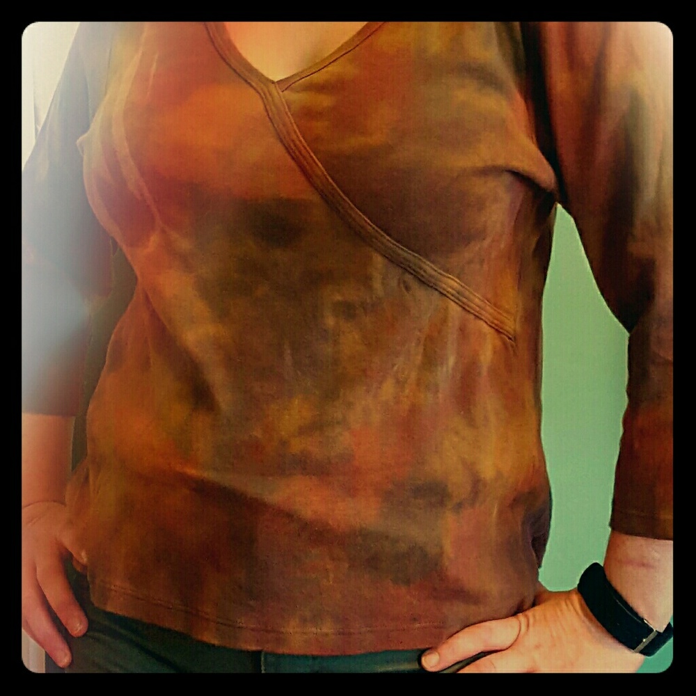 Glima vintage tye-dye 3/4 length sleeve shirt